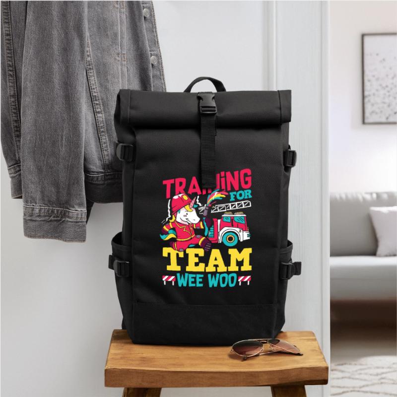 Wee Woo Squad Fire Tiny Feuerwehrmann Rolltop Rucksack