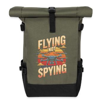 Les drones volent ne pas espionner - Sac à dos roll top - olive/noir - Devant
