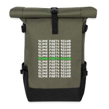 Slime Slime Slimy - Roll Top Backpack - olive/black - Front