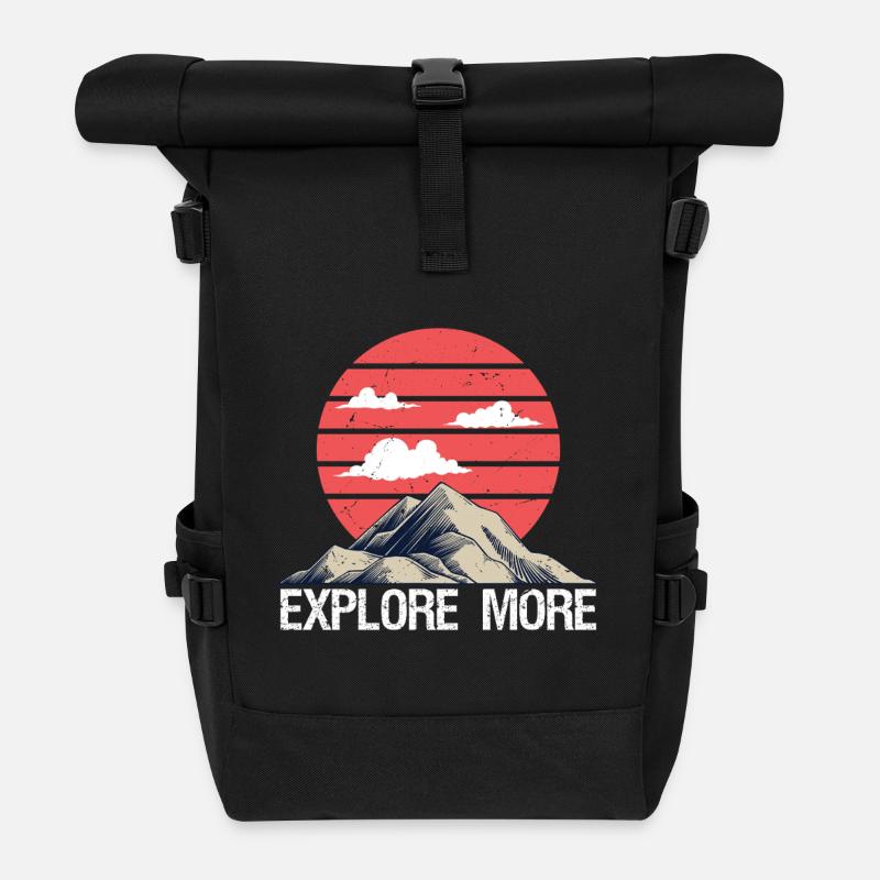 Mountain Explore more - Roll Top Backpack - black