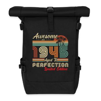 awesome since 1945 - Sac à dos roll top - noir - Devant