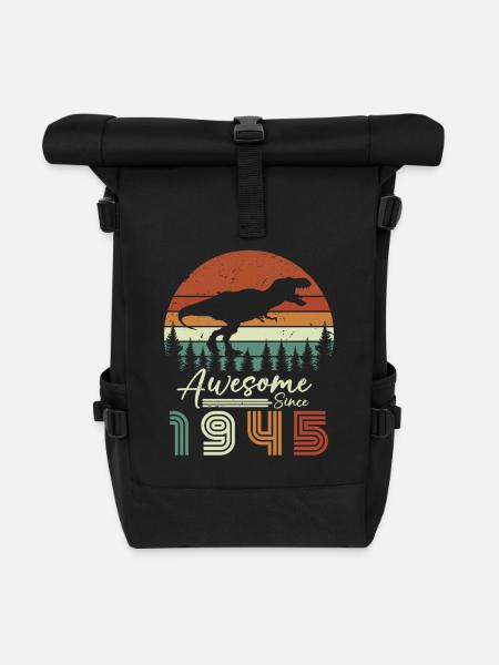 awsome_since_dinaseur_1945 - Sac à dos roll top - noir