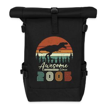 awsome_since_dinaseur_2005 - Sac à dos roll top - noir - Devant