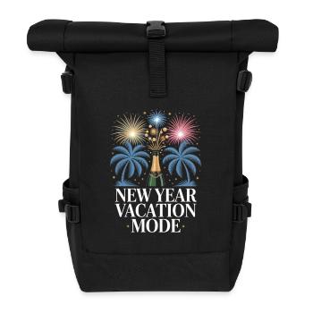 New Year Vacation Mode - Roll Top Backpack - black - Front