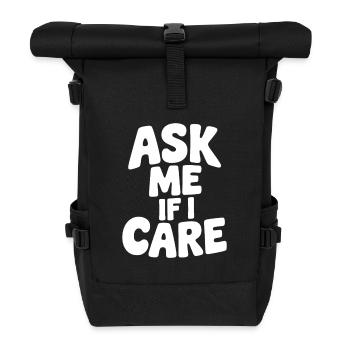 Frag mich, ob es mich interessiert - Rolltop Rucksack - Schwarz - Vorne