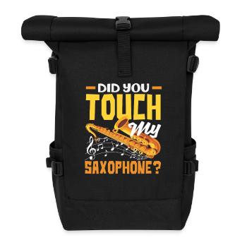 Saxophon Lustiger Spruch - Rolltop Rucksack - Schwarz - Vorne