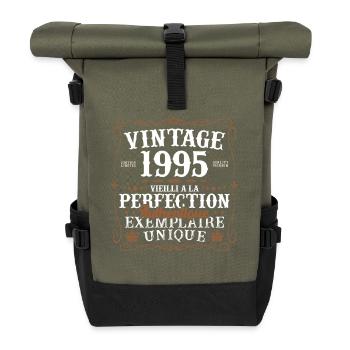 authentique_1995 - Sac à dos roll top - olive/noir - Devant