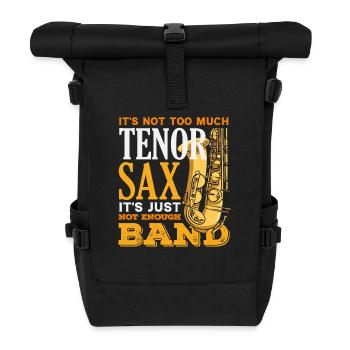 Saxophone ténor saxophoniste de jazz - Sac à dos roll top - noir - Devant