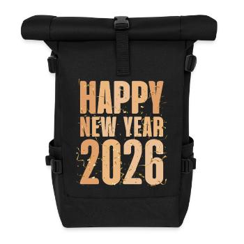 Happy New Year 2026 - Roll Top Backpack - black - Front