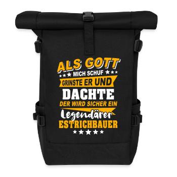 Screed Builder Sayings - Roll Top Backpack - black - Front