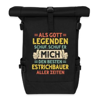 Screed builder - Roll Top Backpack - black - Front