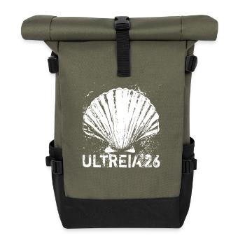 Buen Camino 2026 | Ultreia 26, Pilger, Santiago - Rolltop Rucksack - Olive/Schwarz - Vorne
