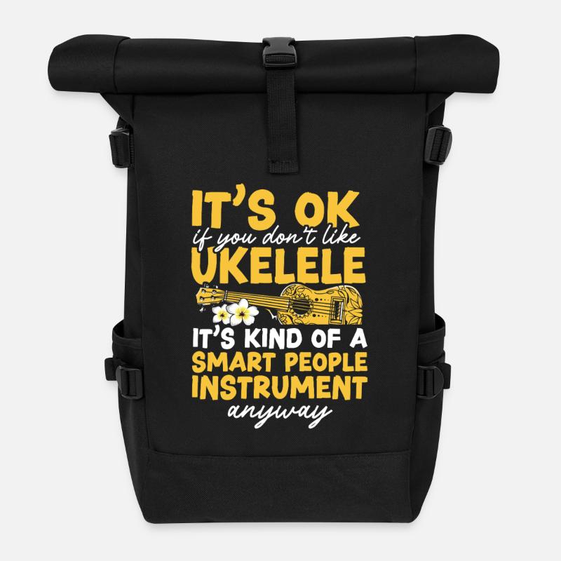 Hawaiian Ukulele Uke It's Ok If - Rolltop Rucksack - Schwarz