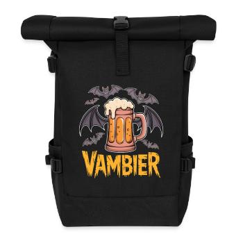 Vampire Beer Batten Motifs - Roll Top Backpack - black - Front