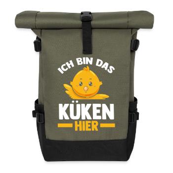 Éleveur de poulets Éleveur de ferme poussins - Sac à dos roll top - olive/noir - Devant