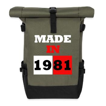 Made in 1981 Anniversary - Roll Top Backpack - olive/black - Front
