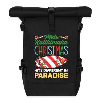 Noël hawaïen Mele Kalikimaka - Sac à dos roll top - noir - Devant