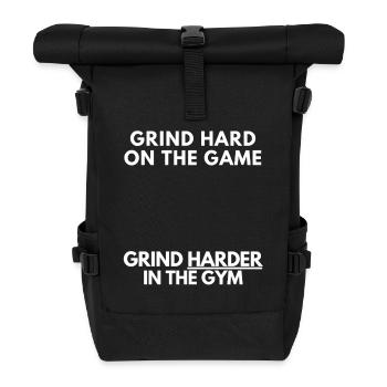 Grindez dur sur le jeu, grindez encore plus à la salle de sport - Sac à dos roll top - noir - Devant
