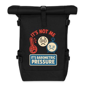 Wetter Drama Humor Geschenk Regen Schnee - Rolltop Rucksack - Schwarz - Vorne