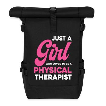 Mädchen liebt Physiotherapie - Rolltop Rucksack - Schwarz - Vorne