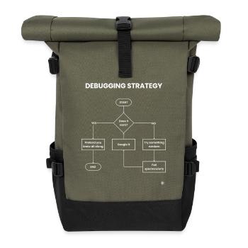 Debugging-Strategie-Flussdiagramm – Funktioniert es Geschenk - Rolltop Rucksack - Olive/Schwarz - Vorne