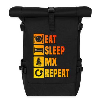 Tolles Motocross Geschenk für Motocross - Rolltop Rucksack - Schwarz - Vorne