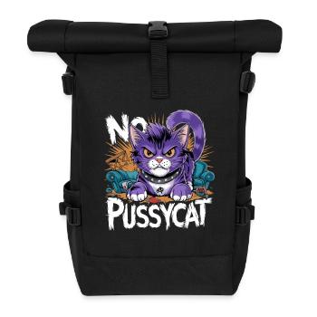 No Pussycat rebellische Kampfkatze - Rolltop Rucksack - Schwarz - Vorne