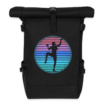 Escaladeur de bloc Femmes rétro Femmes Montagnes - Sac à dos roll top - noir - Devant