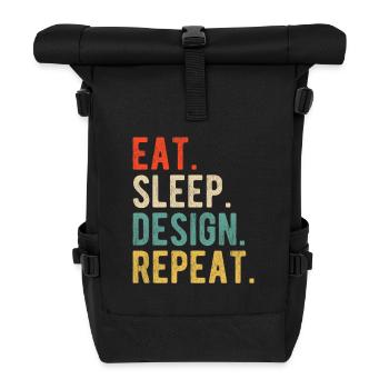 Style Eat Sleep Designer Réplicer : Graphiste - Sac à dos roll top - noir - Devant