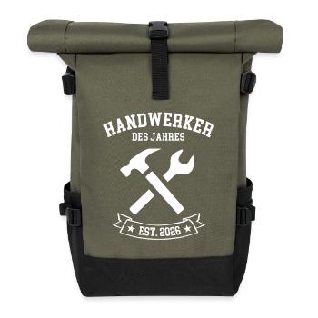 Craftsman of the Year 2026 Graduation Master Apprentice - Roll Top Backpack - olive/black - Front