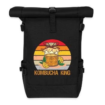 Kombucha King - Rolltop Rucksack - Schwarz - Vorne