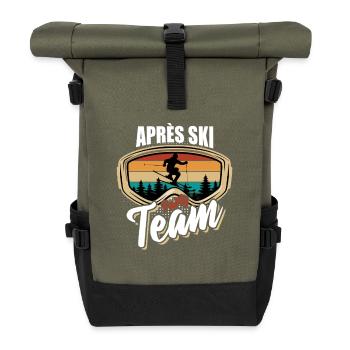 Après Ski Party Team, sports d’hiver, forfaits ski - Sac à dos roll top - olive/noir - Devant