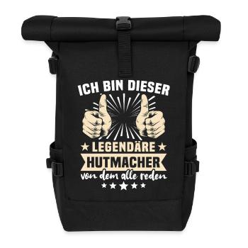 Mad Hatter Sayings - Roll Top Backpack - black - Front