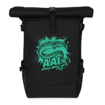 Eel – The Hunter of the Night - Roll Top Backpack - black - Front