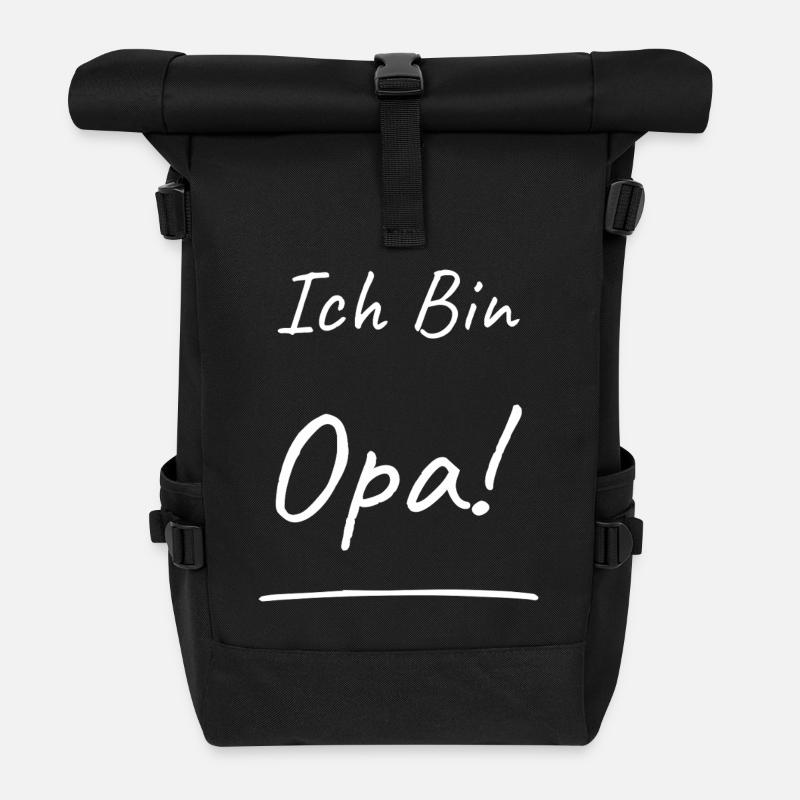 Ich Bin Opa! - Rolltop Rucksack - Schwarz