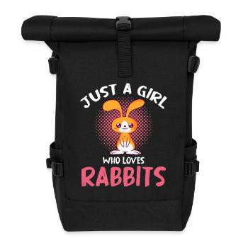 Une seule fille aime les lapins - Sac à dos roll top - noir - Devant