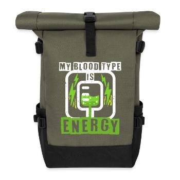 Energy Drink - Roll Top Backpack - olive/black - Front