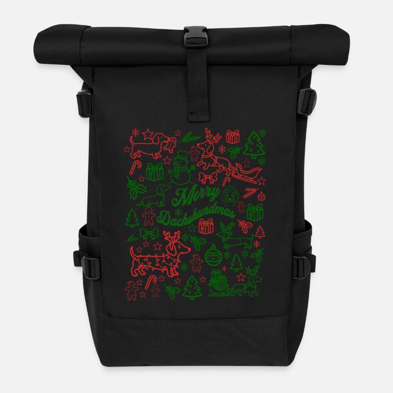 Joyeux Noël - Sac à dos roll top - noir