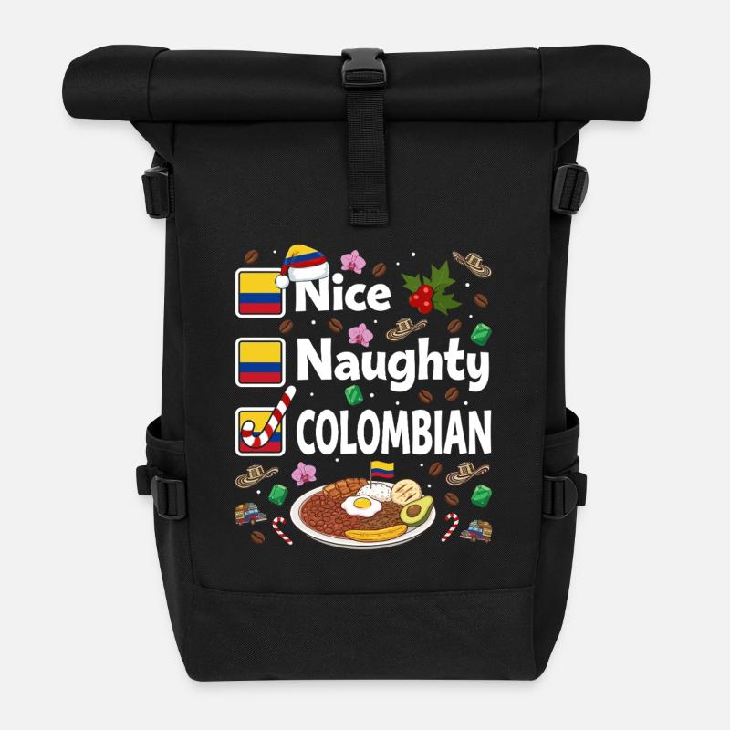Nice naughty Colombian Weihnachten - Rolltop Rucksack - Schwarz