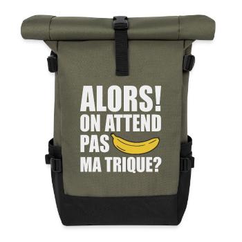 So we don't wait for my provocative humor - Roll Top Backpack - olive/black - Front