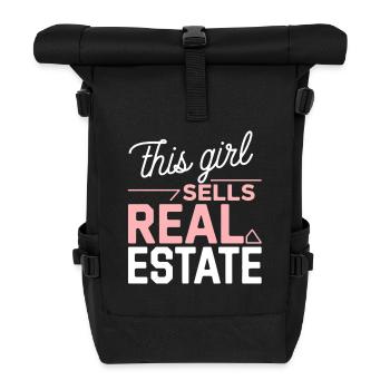 Cette fille vend de l’immobilier - Sac à dos roll top - noir - Devant