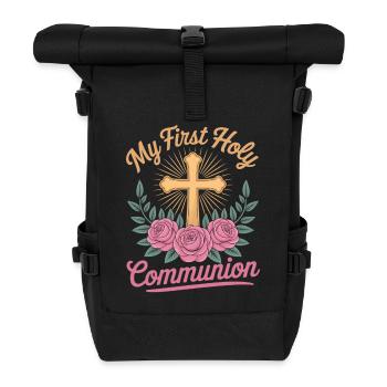 Croix de la Première Communion des Roses - Sac à dos roll top - noir - Devant