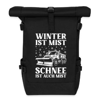 Service d’hiver L’HIVER, C’EST DE LA LA NEIGE, C’EST DE LA - Sac à dos roll top - noir - Devant