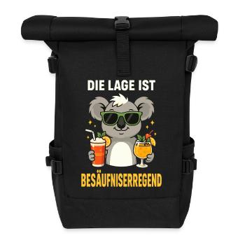 cocktail koala, che-shirt de soirée sur l’ivresse - Sac à dos roll top - noir - Devant