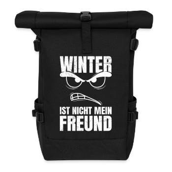 Service d’hiver L’HIVER N’EST PAS MON AMI - Sac à dos roll top - noir - Devant