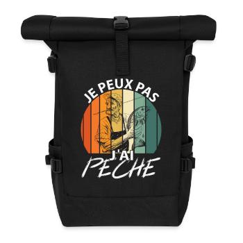 I can't I sinned - Roll Top Backpack - black - Front