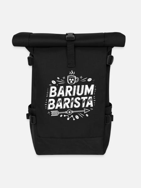 Barium Barista Coffee Science Logo - Roll Top Backpack - black