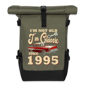 Pas vieux, je suis un classique depuis 1995 - Sac à dos roll top - olive/noir - Devant