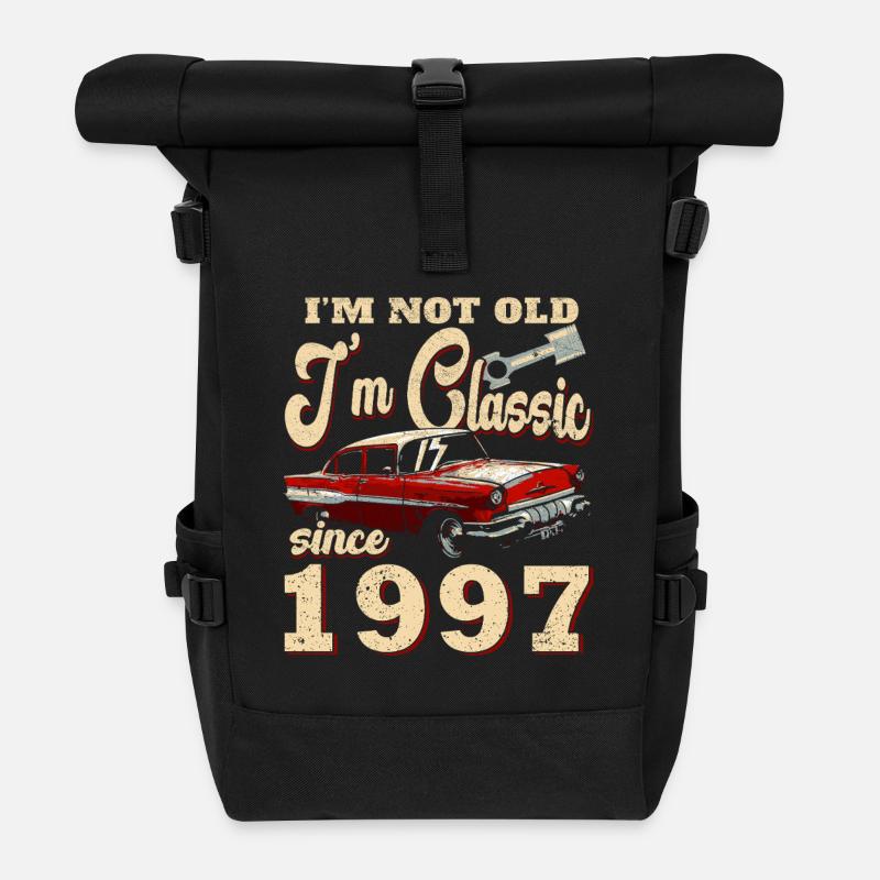 I'm not an old classic 1997 - Roll Top Backpack - black
