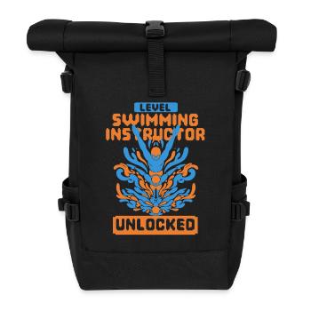 Schwimmlehrer Level Swimming Instructor Unlocked - Roll Top Backpack - black - Front